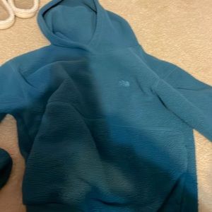 fuzzy north face hoodie